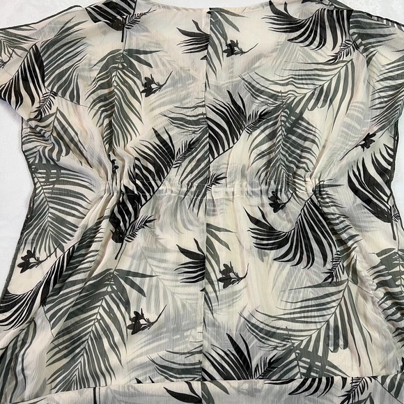 Kona Sol Tropical Print Sheer Kaftan Beach Cover Up - Picture 8 of 16